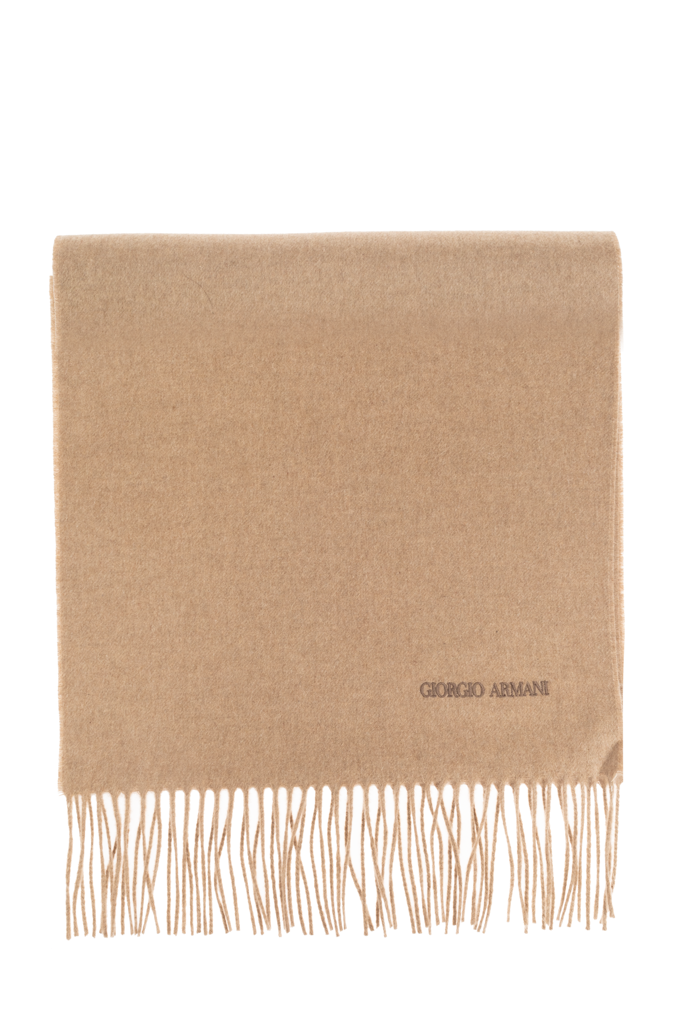 Giorgio Armani Cashmere scarf with fringes | Men's | Vitkac